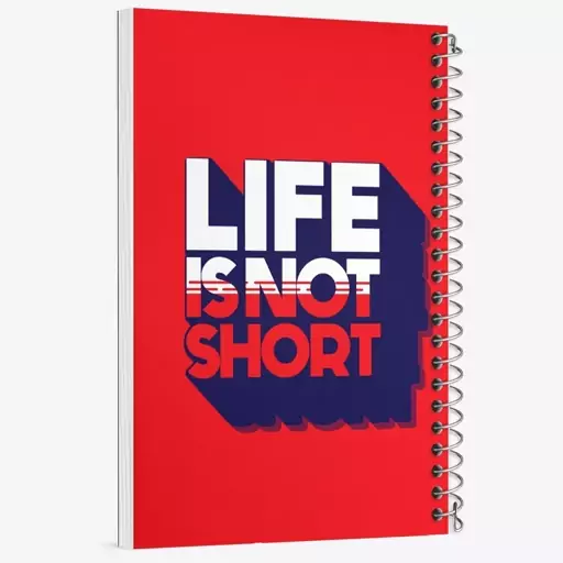 دفتر نقاشی 50 برگ خندالو طرح Life Is Not Short کد F1998