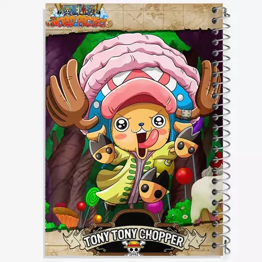 دفتر نقاشی 50 برگ خندالو طرح تونی تونی چاپر انیمه وان پیس One Piece  کد 17264