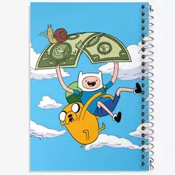 دفتر نقاشی 50 برگ خندالو طرح جیک و فین وقت ماجراجویی Adventure Time  کد 20857