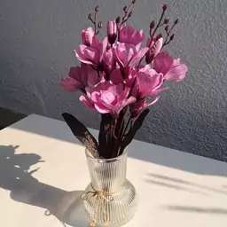 بوته ی گل مصنوعی آلستر پارچه ای خارجی ، (5 شاخه در یک بوته )