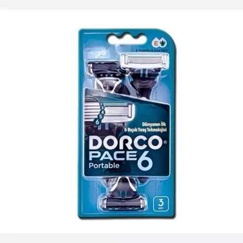 خودتراش،تیغ و ژیلت مردانه 6 لبه دورکو Dorco Pace 6 (سه عددی)