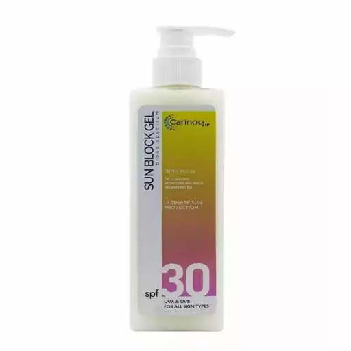 ژل ضد آفتاب کارینو وی آی پی مدل 3in1 SPF30 حجم 250 میلی لیتر