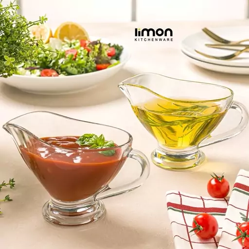 سس خوری شیشه ای دسته دار لیمون (limon) بسته دو عددی