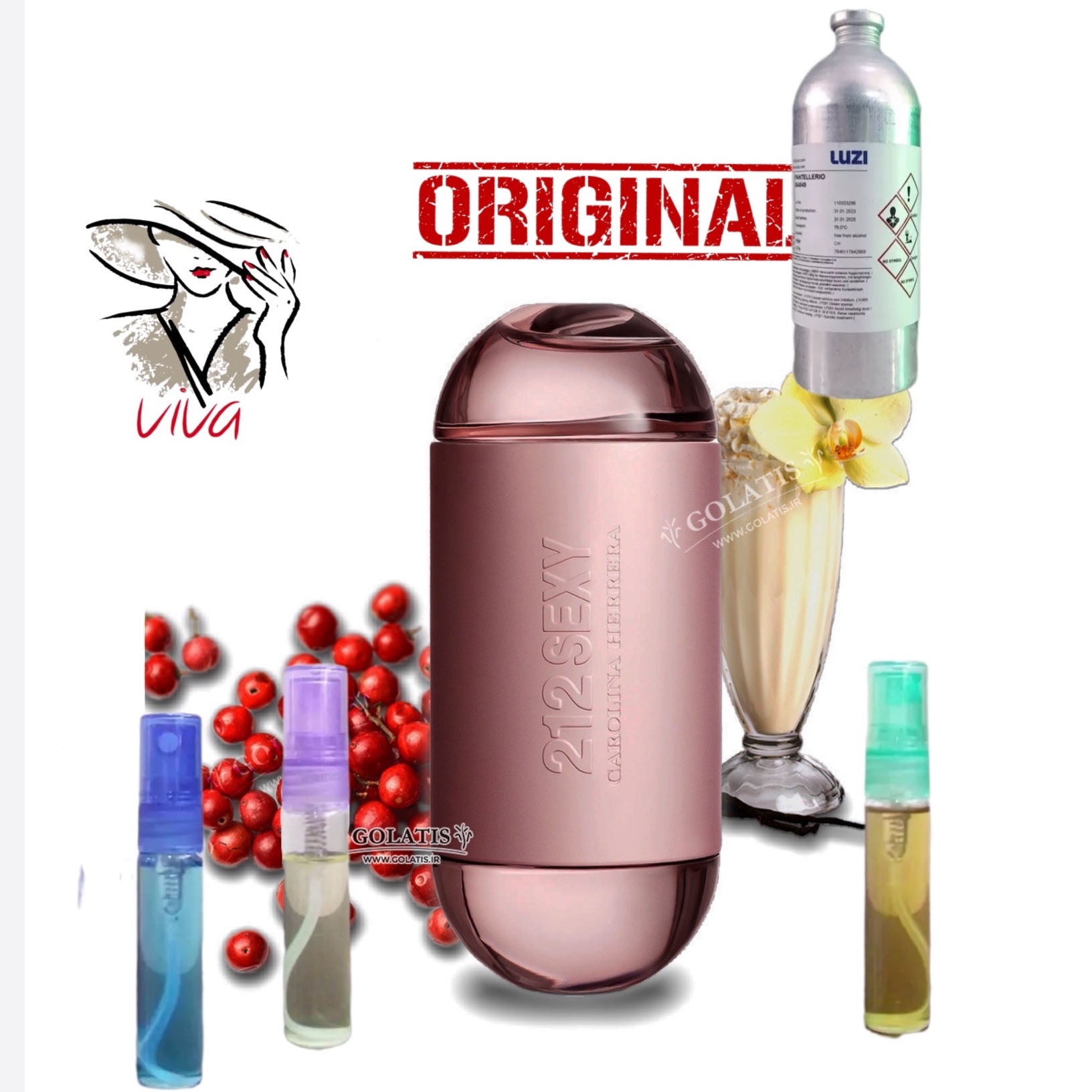 عطر 212 زنانه.گرید H.(کارولینا هررا).زنانه.گرم و شیرین.یک گرم