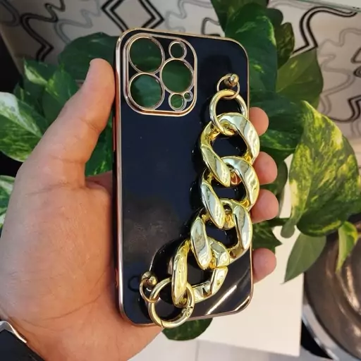  گارد - قاب - کاور ژله ای مای کیس به همراه زنجیر رنگ مشکی آیفون 13 پرو - iPhone 13 Pro - iPhone13pro - iphone  13 pro