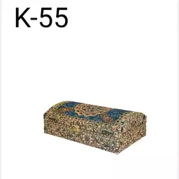 جعبه صندوقچه چوبی ترمه خشکبار تنقلات میوه خشک داخل مخمل مدل K کد K-55