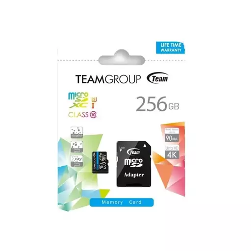 کارت حافظه microSDXC تیم گروپ کلاس 10 ظرفیت 256 گیگابایت