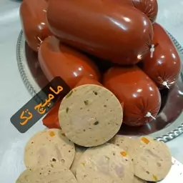 کالباس مرغ و قارچ خانگی و سالم مامیچ تک با مجوز های رسمی