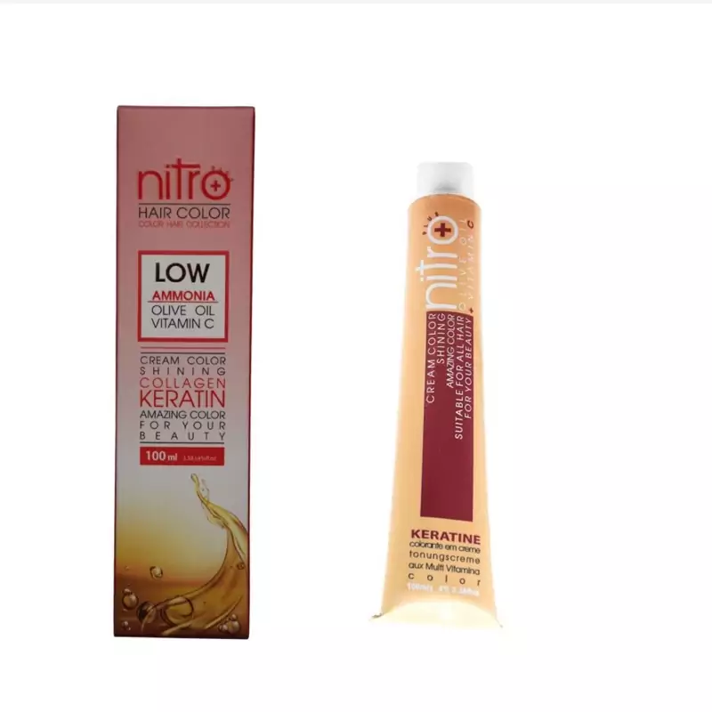 رنگ مو نیترو پلاس مدل Keratine شماره 6.4 حجم 100 میلی لیتر رنگ مسی تیره