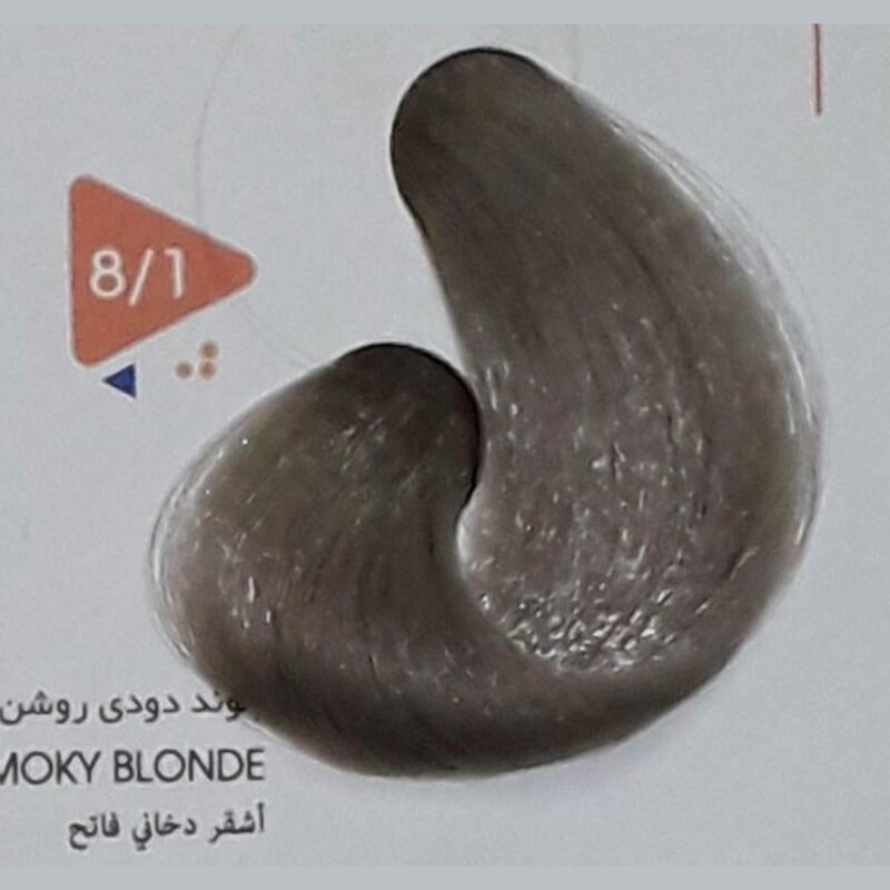 رنگ مو ویتامول بلوند دودی روشن 8.1 دودی 120 میل کراتین گیاهی دستکش کلاه ماسک مو 10 میل بعد رنگ