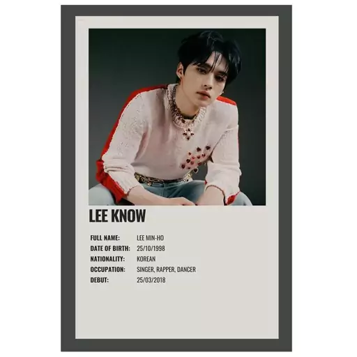 پوستر مدل استری کیدز Stray kids طرح لینو Leeknow کد 755