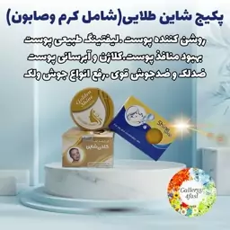 پکیج شاین طلایی یارا  (کرم و صابون ) کد21 