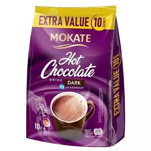 هات چاکلت تلخ لهستان موکات Mokate Dark حاوی Chocolate With Magnesium منیزیم بسته 10 عددی