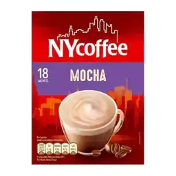 قهوه فوری 3 در 1 لهستانی نیویورک کافی موکات با طعم موکا Mokate NY Coffee Mocha بسته 18 عددی