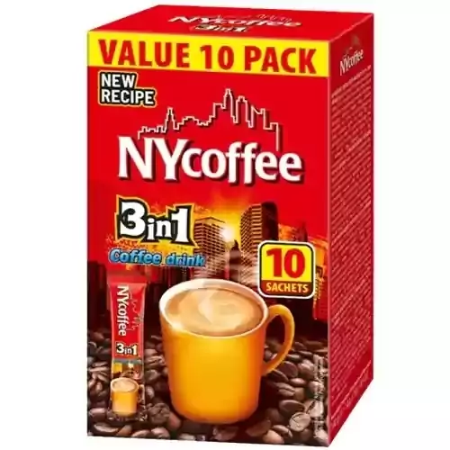 قهوه فوری 3 در 1 لهستانی نیویورک کافی موکات بسته 10 عددی Mokate NY Coffee