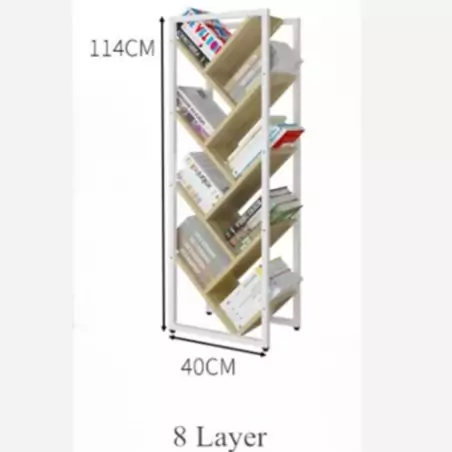 کتابخانه چوب فلز مدل آوینا 8 لایه با ارسال از کرج پس کرایه 