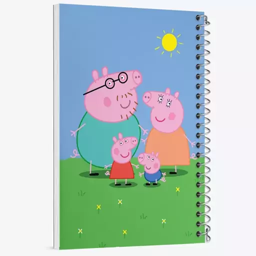 دفتر نقاشی 50 برگ خندالو طرح خانواده پپا پیگ انیمیشن پپا پیگ Peppa pig  کد 22070