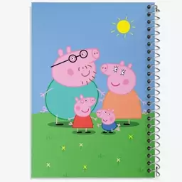 دفتر نقاشی 50 برگ خندالو طرح خانواده پپا پیگ انیمیشن پپا پیگ Peppa pig  کد 22070