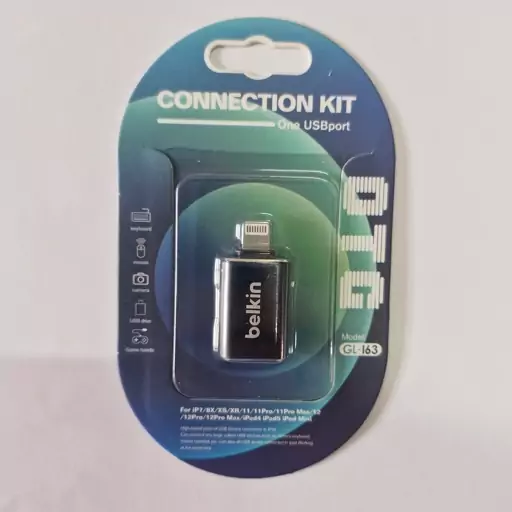 تبدیل OTG لایتینگ آیفون به USB برند Belkin GL-163