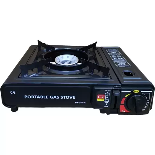 اجاق Portable Gas Stove مدل BK167-A سفری و کمپینگ دو کاره گاز شهری و کپسول گاز- دارای کیف 