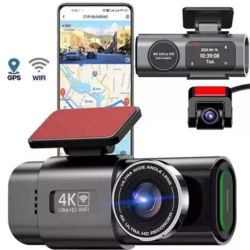 دوربین خودرو برند DISCOVERY با کیفیت ULTRA HD 4K به همراه GPS