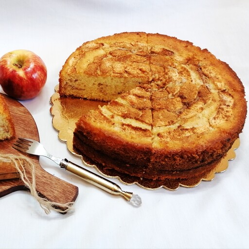 کیک سیب دارچین خانگی  1100گرمی پخت روز بدون مواد نگهدارنده