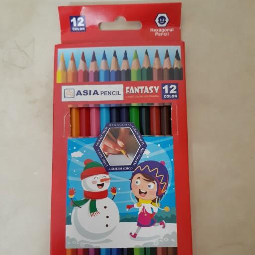 مداد رنگی 12 رنگ آسیا