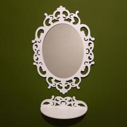 آینه کنسول خونه خاص طرح تاج رنگ سفید