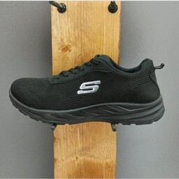 کفش اسپرت مدل اسکیچرز تزریق قابل شستو شو رنگ مشکی