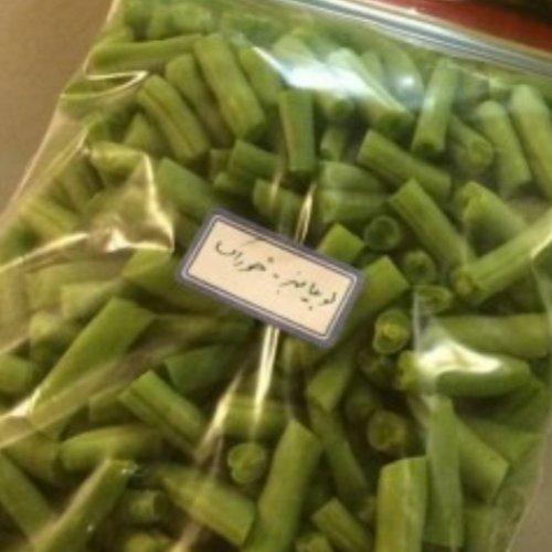 لوبیا سبز  خرد شده برای خوراک دربسته نیم کیلویی(هزینه ارسال به صورت پس کرایه در مقصد)