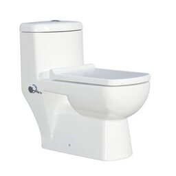توالت فرنگی مدل یک تکه بسیار  با کیفیت بیده دار(خودشور)آکس225میلیمتر پس کرایه