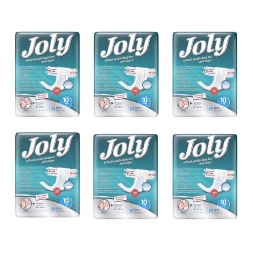 مجموعه 6 عددی پوشینه بزرگسالان جولی Joly چسبی سایز متوسط 10 تایی  در فاطرشاپ