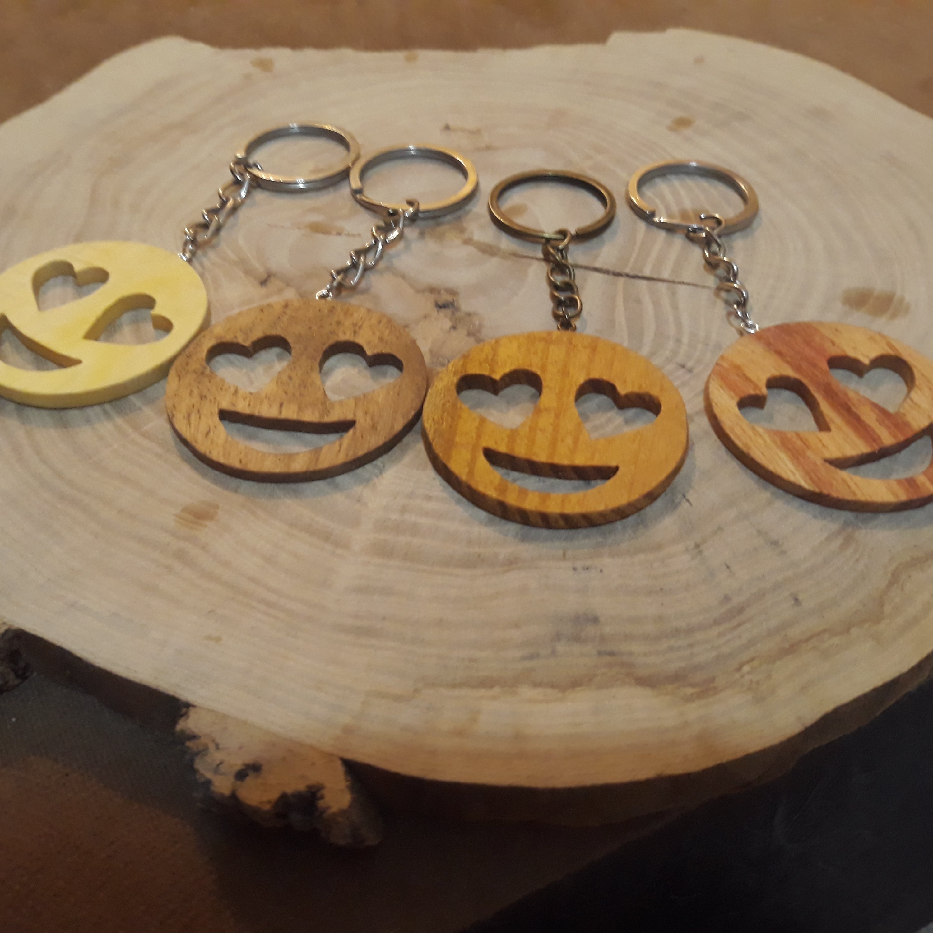 جا سوئیچی دستساز چوبی طرح ایموجی