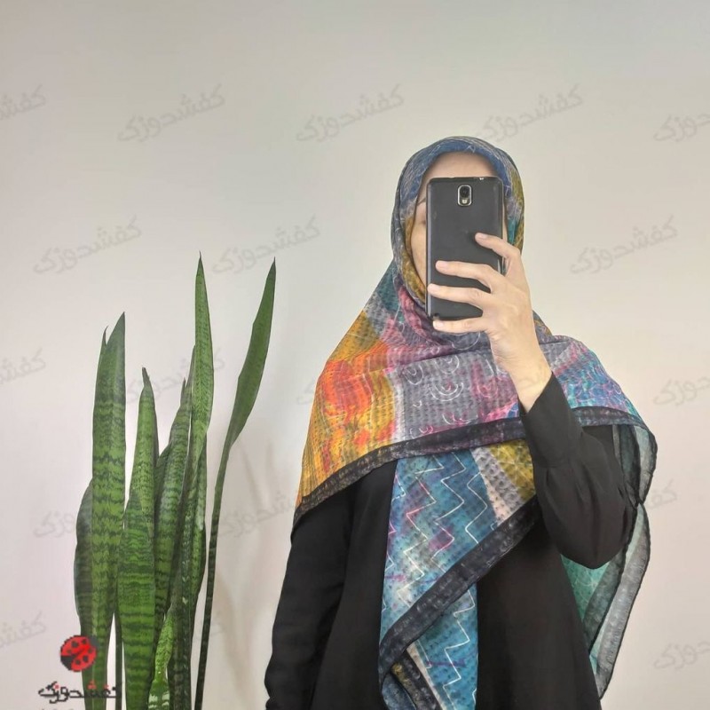 روسری نخی اشکی رنگی