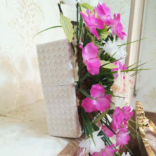 گل کریستالی دیواری (شلف دار)