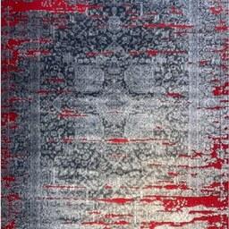 فرش ماشینی 1.2در200متری طرح پتینه کد2013 زمینه طوسی قرمز