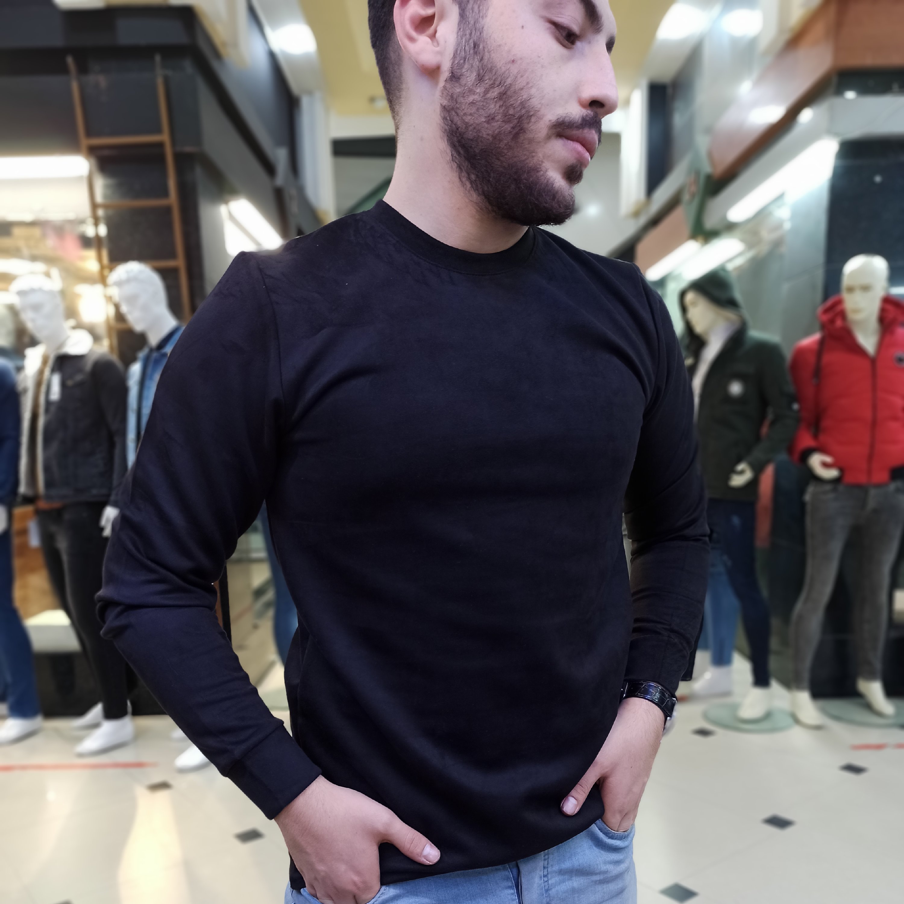بلوز سوییت ساده مردانه فقط مشکی
