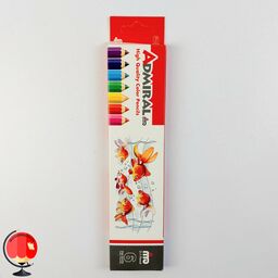 مداد رنگی 6 رنگ ادمیرال جعبه مقوایی طرح ماهی کد 131015