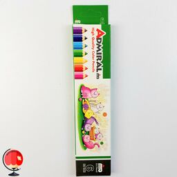 مداد رنگی 6 رنگ ادمیرال جعبه مقوایی طرح گربه کد 131014