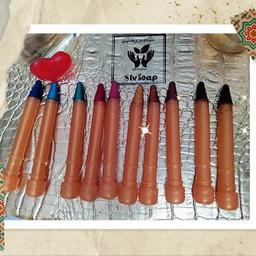 مداد آرایشی پنج تایی در پنج رنگ متفاوت و کاربردی دستساز و طبیعی(سرمه مدادی رنگی)