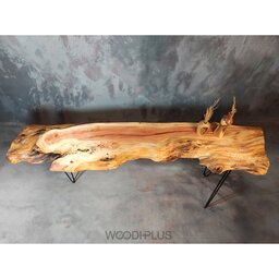 سفارش ساخت میز کنسول چوبی روستیک با چوب طبیعی درخت با پایه های فلزی. ارسال با چاپار و به صورت پسکرایه