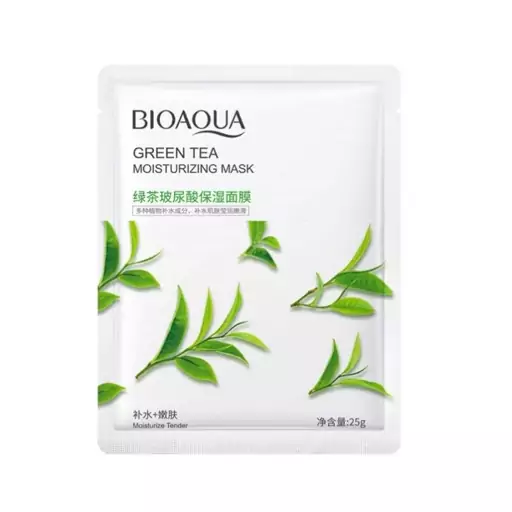 ماسک ورقه ای صورت چای سبز بیوآکوا Bioaqua