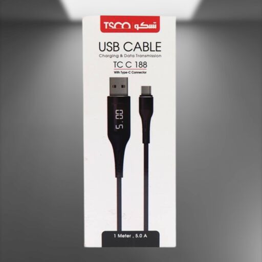 کابل شارژ USB به USB-C تسکو مدل TC C188 طول 1 متر