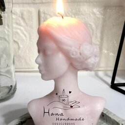 شمع دست ساز طرح آنا، ساخته شده از بهترین متریال ،قابل عرضه در رنگهای متنوع و تعداد دلخواه  حداقل خرید دو عدد