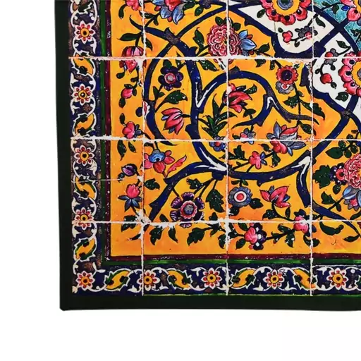 رومیزی مدل مخمل طرح کاشی کد 134
