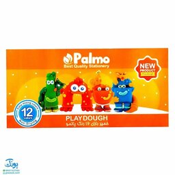 خمیر بازی 12 رنگ جعبه مقوایی پالمو

