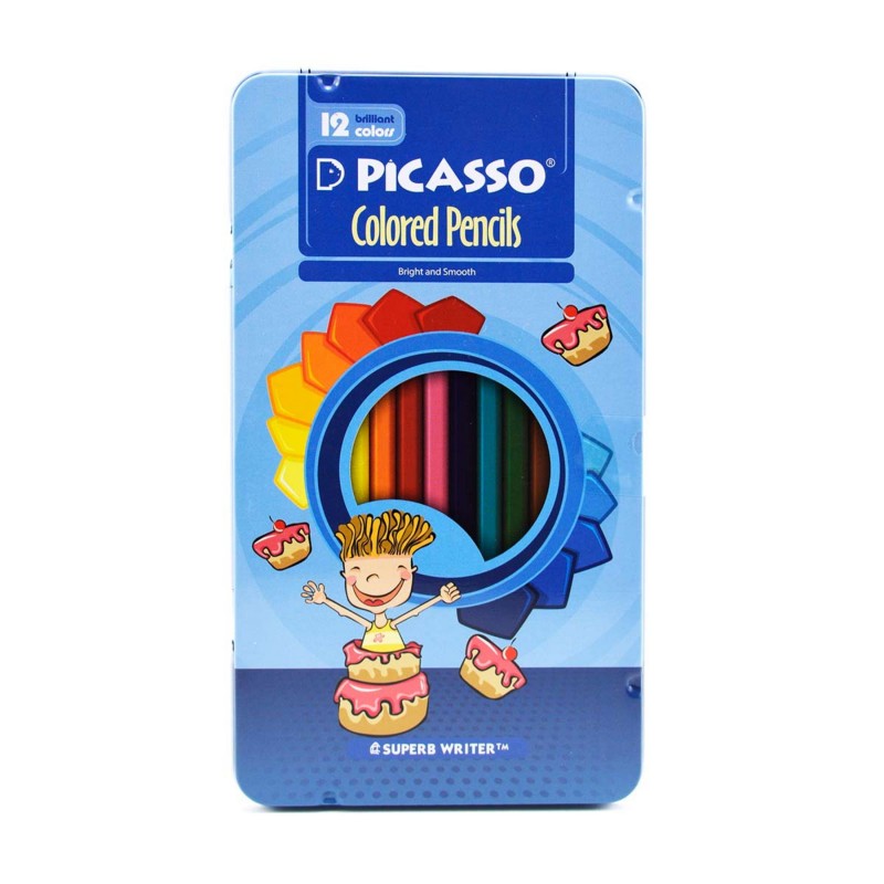 مداد رنگی 12 رنگ پیکاسو فلزی