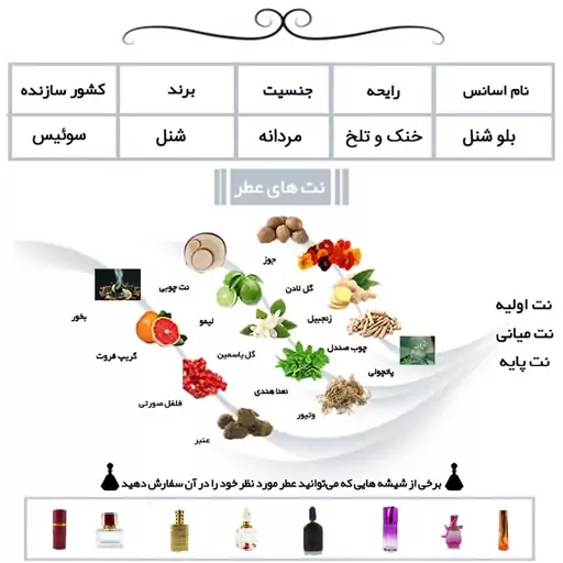 10 میل عطر خالص بلو شنل