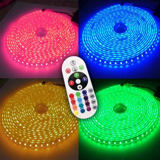 ریسه شلنگی RGB  کنترلی 16 رنگ ضد آب ( این قیمت یک متر ریسه RGB میباشد )