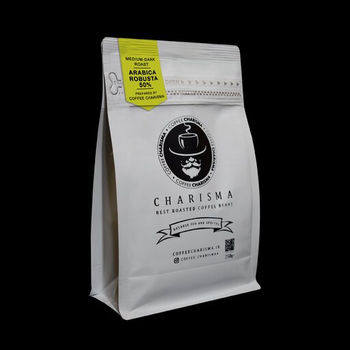 قهوه 50درصد عربیکا 50درصد روبوستا کاریزما 250 گرمی (دانه و آسیاب شده)